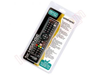 Universal remote control with NETFLIX and YouTube button for TV Hisense, in blister